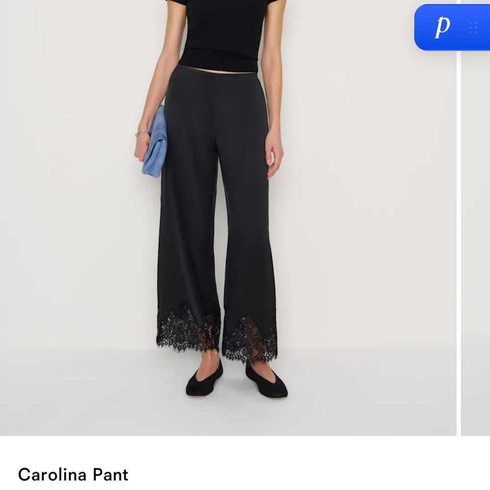 Reformation Black Satin Pants - Picture 4 of 5